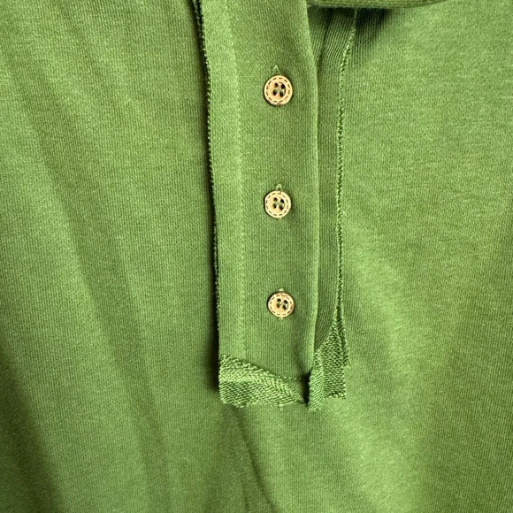 Green slouchy drop shoulder henley sweatshirt size large M6 - Picture 6 of 11